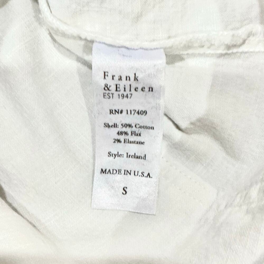 Frank & Eileen Ireland Playsuit Linen Romper Long Sleeve White Size‎ Small - Picture 8 of 8